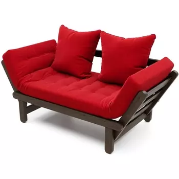 Кушетка Arsko Сламбер венге красный велюр