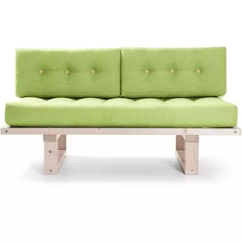 Кушетка Arsko Торн-М беленый дуб зеленая рогожка