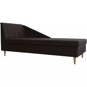 Кушетка Астер левая (Экокожа коричневый) Лига Диванов 113398L