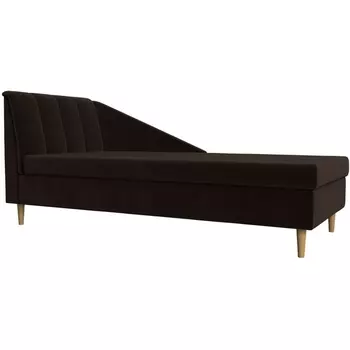 Кушетка Астер левая (Микровельвет коричневый) Лига Диванов 104520L