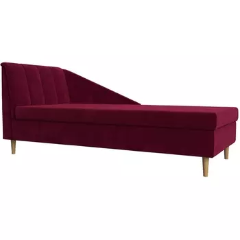 Кушетка Астер левая (Микровельвет красный) Лига Диванов 113395L