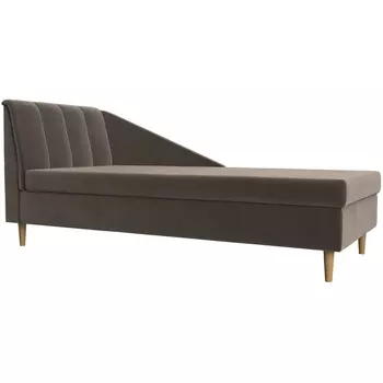 Кушетка Астер левая (Велюр коричневый) Лига Диванов 104514L