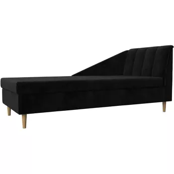 Кушетка Астер (велюр черный) Лига Диванов 104516