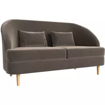 Кушетка Атико (велюр коричневый, подушки велюр коричневый) Лига Диванов 109887