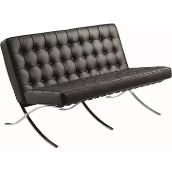 Кушетка Диван офисный Everprof Barcelona 3 Экокожа Черный