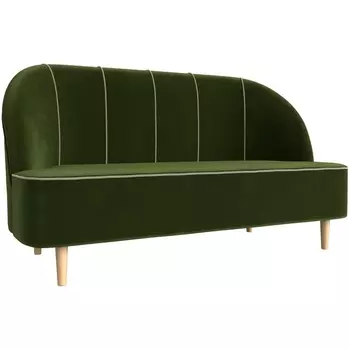 Кушетка Фелини (микровельвет зеленый, кант микровельвет бежевый) Лига Диванов 109864