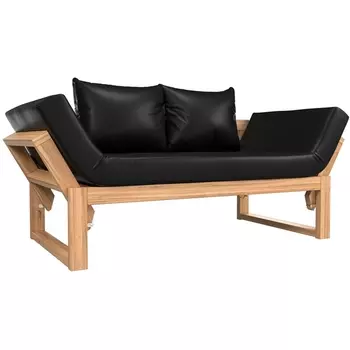 Кушетка Форли (экокожа черная) Лига Диванов 112625