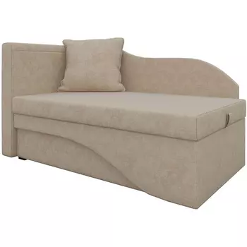 Кушетка Гармония левый (микровельвет бежевый) Лига Диванов 28138L