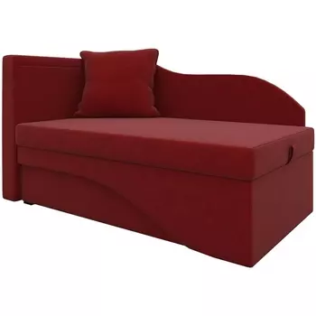 Кушетка Гармония левый (микровельвет бордовый) Лига Диванов 28144L