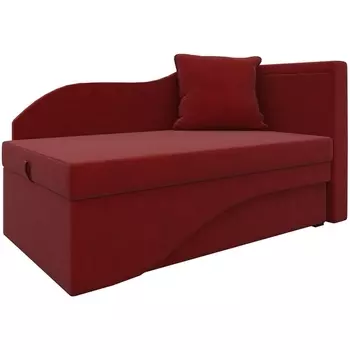 Кушетка Гармония правый (микровельвет бордовый) Лига Диванов 28144