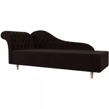 Кушетка Камерон левый (микровельвет коричневый) Лига Диванов 110103L