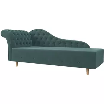 Кушетка Камерон левый (Велюр бирюзовый) Лига Диванов 110091L