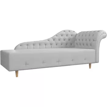 Кушетка Камерон правый (экокожа белая) Лига Диванов 110111