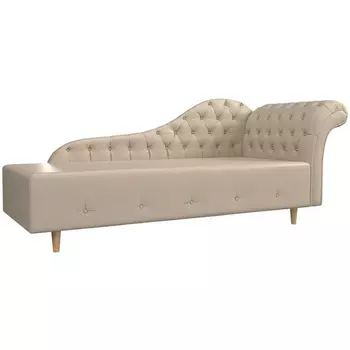 Кушетка Камерон правый (экокожа бежевая) Лига Диванов 110110