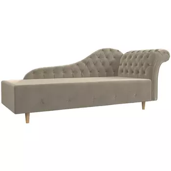 Кушетка Камерон правый (микровельвет бежевый) Лига Диванов 110098