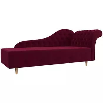 Кушетка Камерон правый (микровельвет бордовый) Лига Диванов 110099