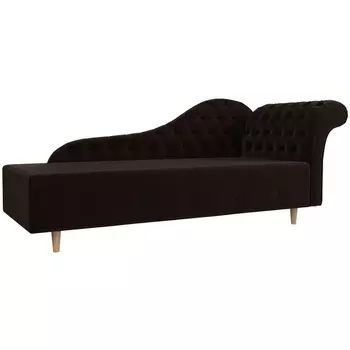 Кушетка Камерон правый (микровельвет коричневый) Лига Диванов 110103