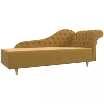 Кушетка Камерон правый (микровельвет желтый) Лига Диванов 110100