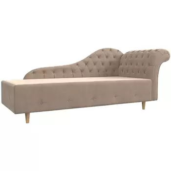 Кушетка Камерон правый (велюр бежевый) Лига Диванов 110090