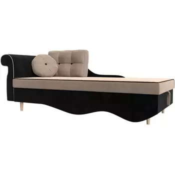 Кушетка Лорд левая (Велюр/Бежевый) Лига Диванов 119334L