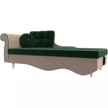 Кушетка Лорд левая (Велюр/Зеленый) Лига Диванов 119337L