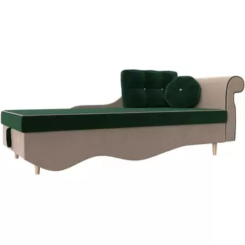 Кушетка Лорд правая (Велюр/Зеленый) Лига Диванов 119337