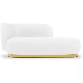 Кушетка Lucca левая ОГОГО (арт.851194), (Искусственный мех/Белый) ОГОГО Обстановочка!