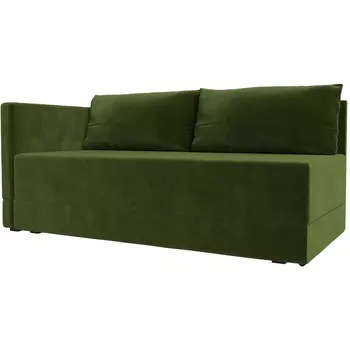 Кушетка Никас левая (Микровельвет/Зеленый) Лига Диванов 118405L