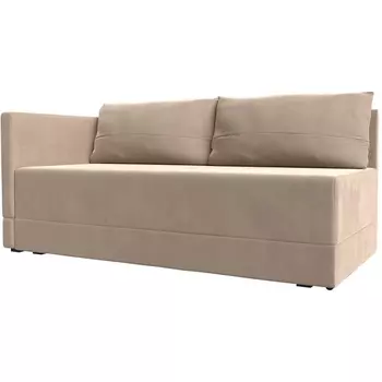 Кушетка Никас левая (Велюр/Бежевый) Лига Диванов 118390L