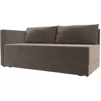 Кушетка Никас левая (Велюр/Коричневый) Лига Диванов 118395L