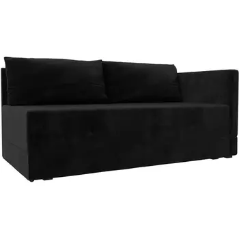 Кушетка Никас правая (Велюр/Черный) Лига Диванов 118398