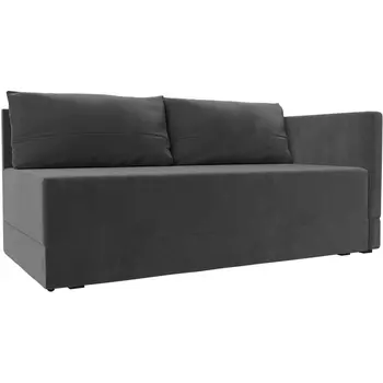 Кушетка Никас правая (Велюр/Серый) Лига Диванов 118396