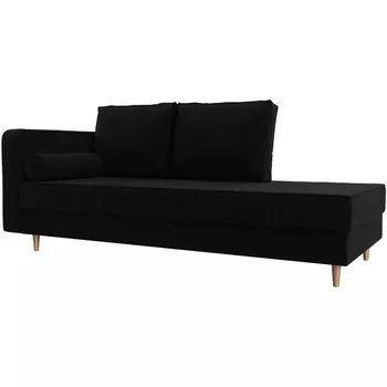 Кушетка Прайм левый (микровельвет черный) Лига Диванов 100884L