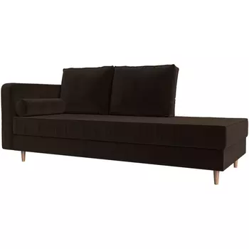 Кушетка Прайм левый (микровельвет коричневый) Лига Диванов 100882L