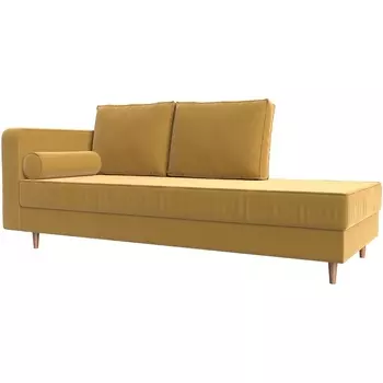 Кушетка Прайм левый (микровельвет желтый) Лига Диванов 110144L