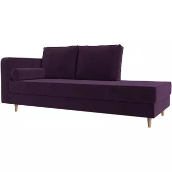 Кушетка Прайм левый (велюр фиолетовый) Лига Диванов 104174L