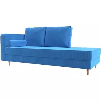 Кушетка Прайм левый (велюр голубой) Лига Диванов 100878L