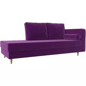 Кушетка Прайм правый (микровельвет фиолетовый) Лига Диванов 100883