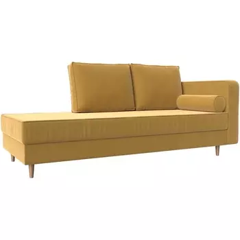 Кушетка Прайм правый (микровельвет желтый) Лига Диванов 110144