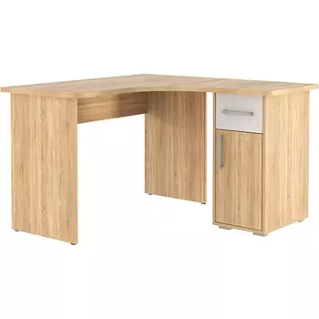 Лайт-1 Стол компьютерный 1200 угловой, цвет дуб сонома/белый Mebelson (арт.SKL1.2N01.1623)