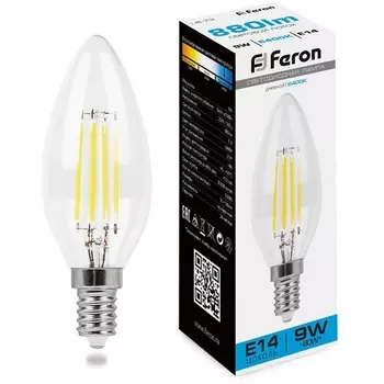 Лампа светодиодная Feron 38229 LB-73 Свеча E14 9W 6400K