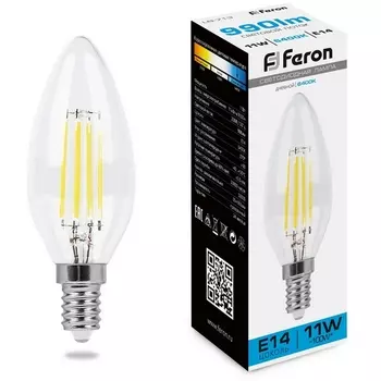 Лампа светодиодная Feron 38231 LB-713 Свеча E14 11W 6400K