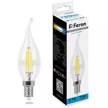Лампа светодиодная Feron 38233 LB-67 Свеча на ветру E14 7W 6400K