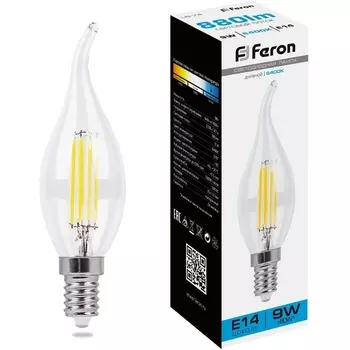 Лампа светодиодная Feron 38235 LB-74 Свеча на ветру E14 9W 6400K