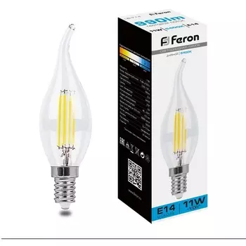 Лампа светодиодная Feron 38237 LB-714 Свеча на ветру E14 11W 6400K