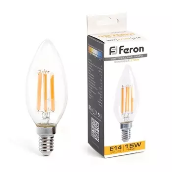 Лампа светодиодная Feron 38256 LB-717 Свеча E14 15W 2700K