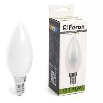 Лампа светодиодная Feron 38257 LB-717 Свеча E14 15W 4000K