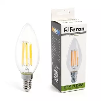 Лампа светодиодная Feron 38258 LB-717 Свеча E14 15W 4000K
