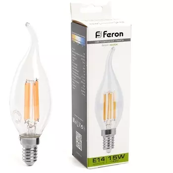 Лампа светодиодная Feron 38263 LB-718 Свеча на ветру E14 15W 4000K