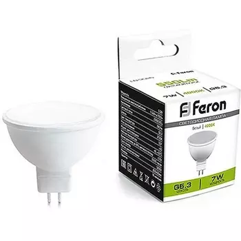 Лампа светодиодная Feron 41391 LB-3026, MR16 (рефлекторная) 7W 220V G5.3 4000К